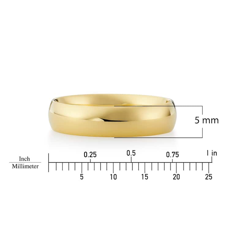 Clover Yellow Gold Comfort Fit Wedding Band