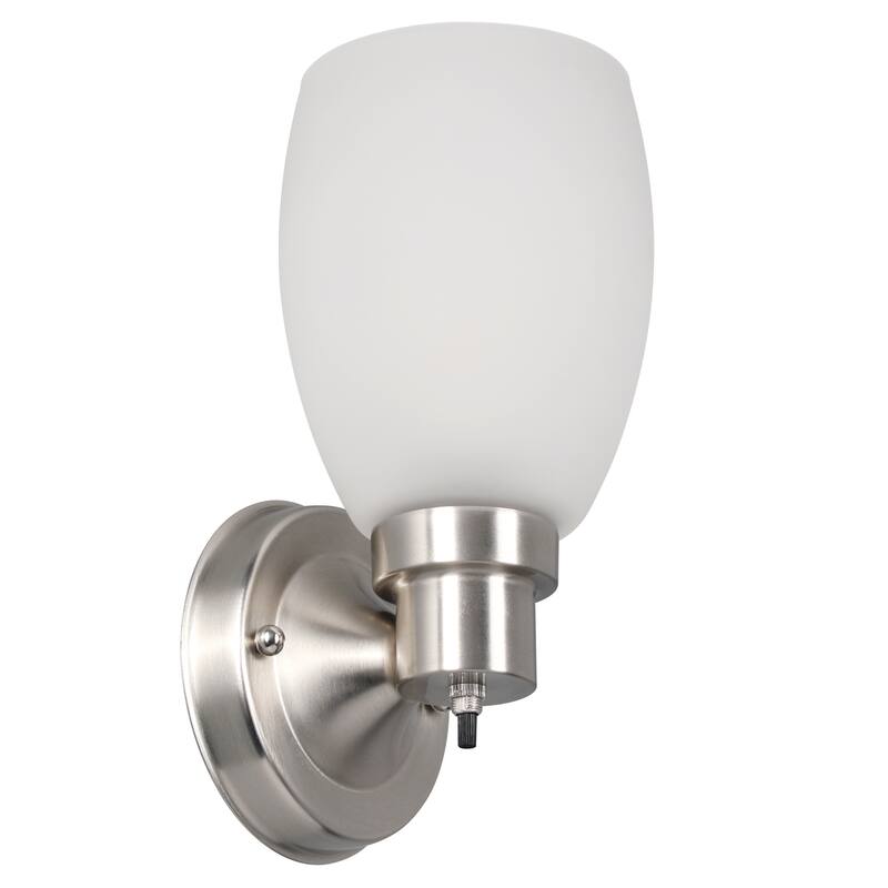 Lydia Satin Nickle Dimmable 1-Light Wall Sconce - Satin Nickel