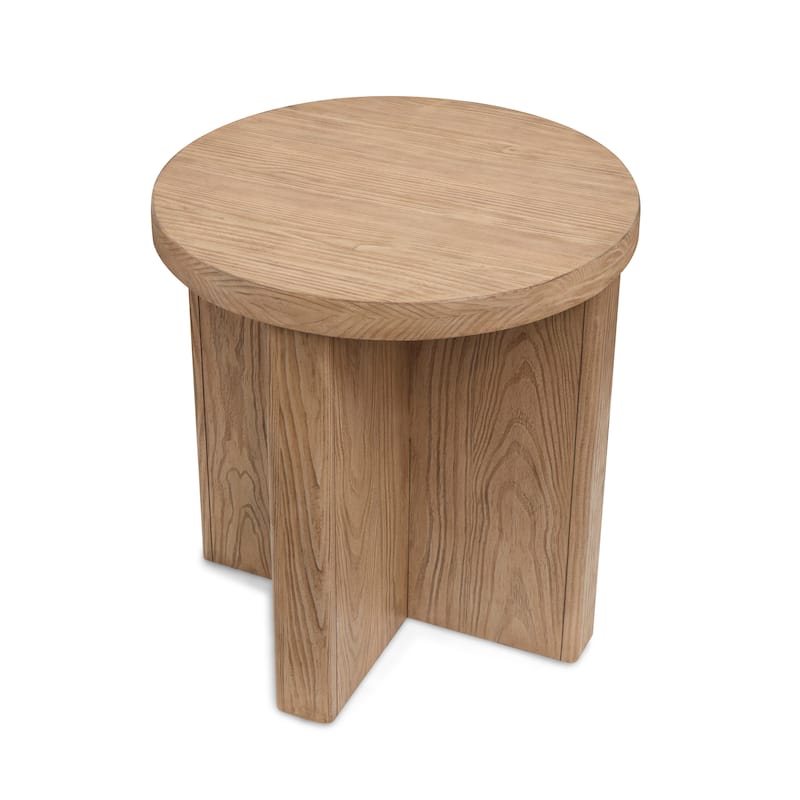 Magnussen Home Hayden Golden Oat Round End Table - 22''W x 22''D x 23''H