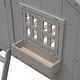 preview thumbnail 15 of 16, Modern Twin over Twin Bunk Bed With Roof ,Window,Window Box,Door,Guardrails And Ladder for Bedroom