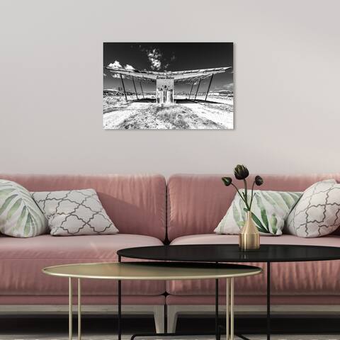 Oliver Gal 'The Station Architecture' Black Wall Art Canvas Print