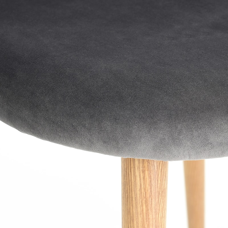 HomyLin Modern Upholstered Fabric Dining Chair Mid Back Armless