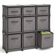 preview thumbnail 25 of 32, Empyrean Cube Storage Organizer for Bedroom - Box Storage Cubby Organizer for Living Room, Office, & Playroom 9 - Cube Organizer - Gray