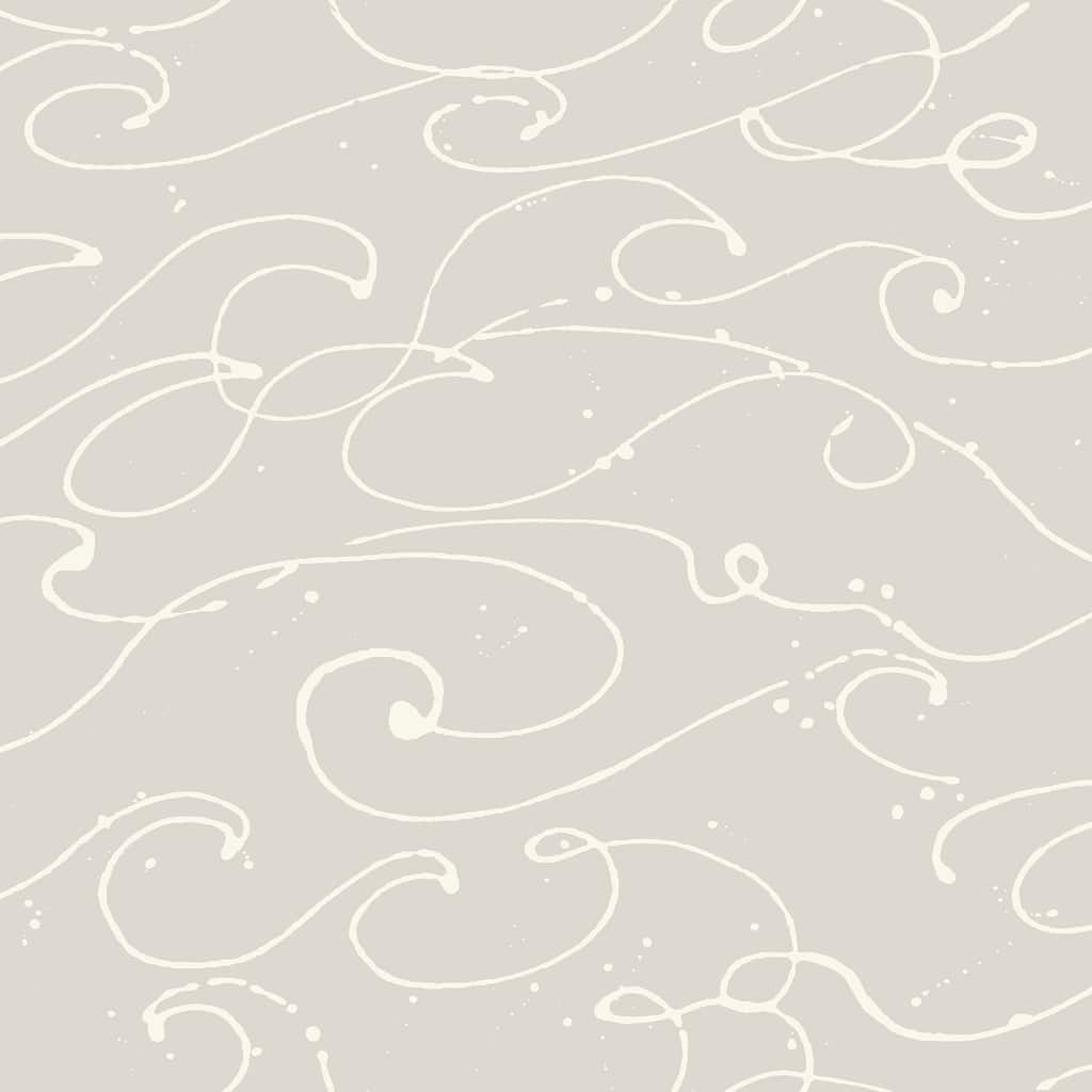 Chesapeake Kuroshio Taupe Ocean Wave Wallpaper