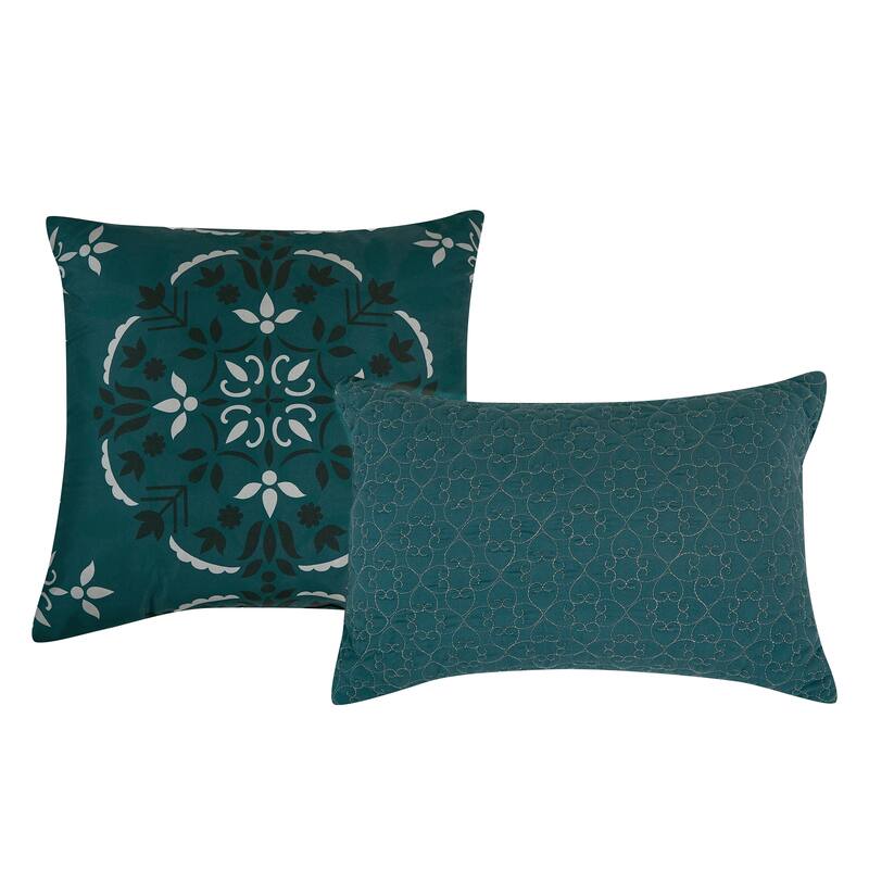 Shatex Valda 9PC Oversized Bedding Comforter Set All-season Reversible Bed in a Bag
