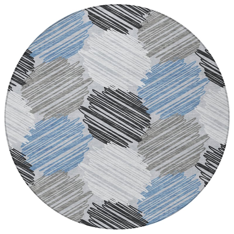 HomeRoots Geometric Transitional Rectangle Outdoor Rug