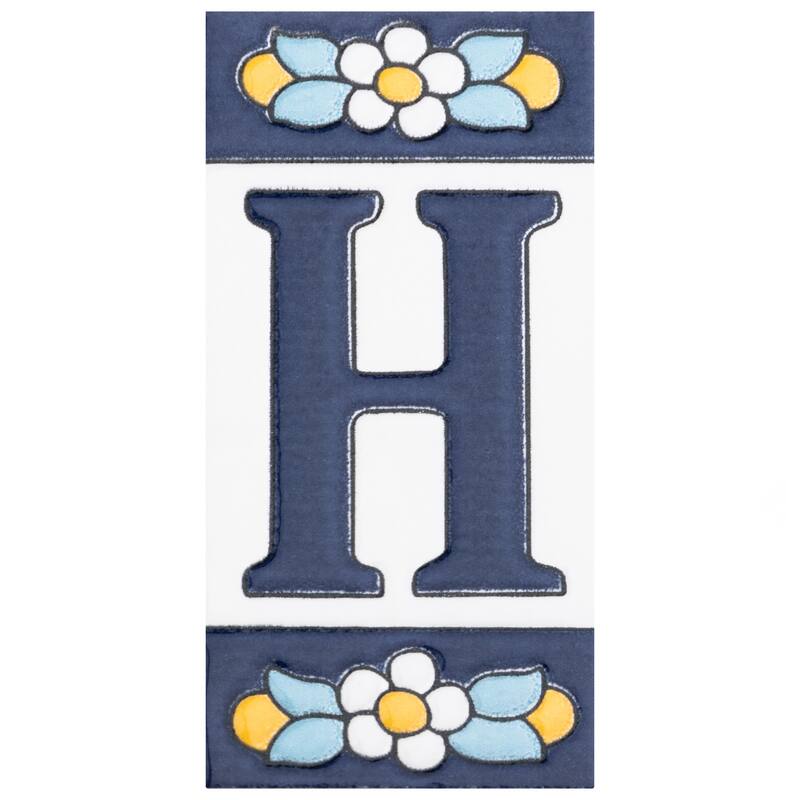Merola Tile Sevillano Flora Address 2-1/8 in. x 4-3/8 in. Ceramic Wall Tile - H