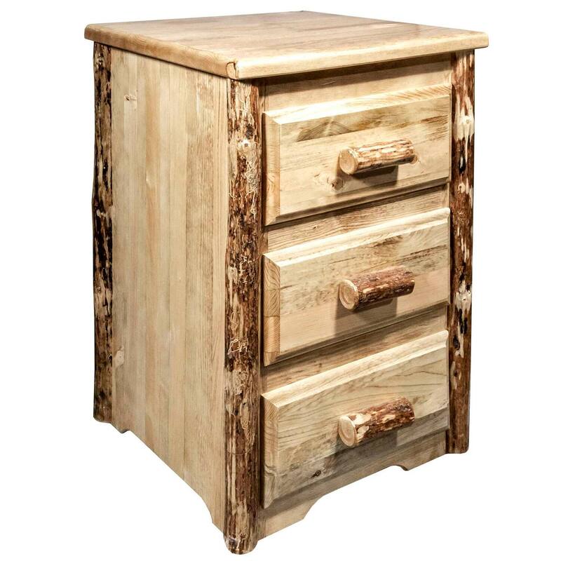 Nightstand 3 Drawer Storage Organizer - Bedroom End Table, Handcrafted Furniture, 20"L x 20"W x 30"H