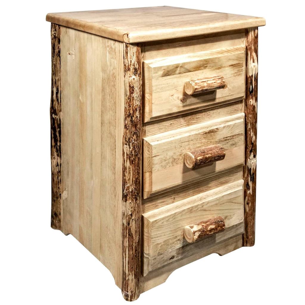 Nightstand 3 Drawer Storage Organizer - Bedroom End Table, Handcrafted Furniture, 20"L x 20"W x 30"H