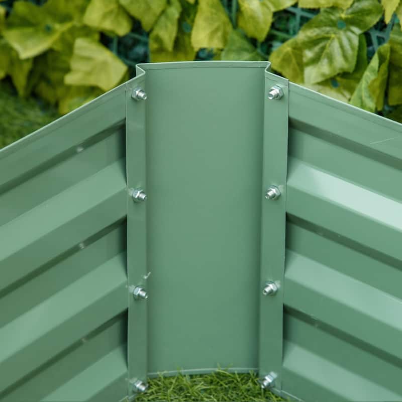Countryside Style Garden Bed with Weatherized Material for Growing Vegetables Flowers Herbs Succulents, Gray - 8' x 10'