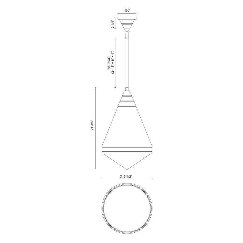 Alora Lighting PD348022 Willard 14" Wide Pendant