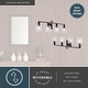 preview thumbnail 4 of 9, Northbrook Black Traditional Bathroom Vanity Wall Lighting Fixture, Clear Seeded Glass Shade, Dimmable, LED Compatible