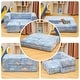 preview thumbnail 9 of 30, Grondin Kids Modular Loveseat with Ottoman, Convertible Sofa Bed with Sherpa Upholstered and Density Sponge Padding
