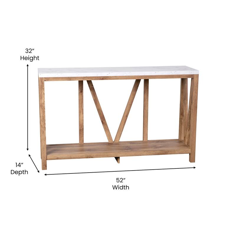 Flash Furniture FFIF76380 Bodhi 52" Wide Engineered Wood Console Table