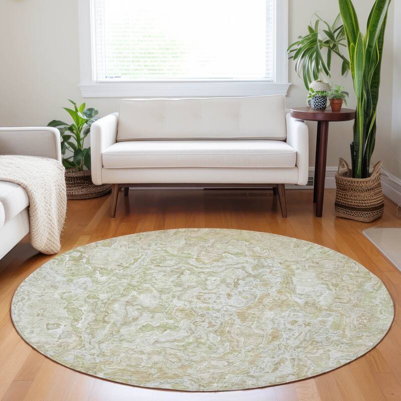 Machine Washable Indoor/ Outdoor Chantille Abstract Modern Rug