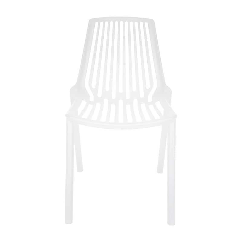 LeisureMod Acken Mid-Century Modern Plastic Dining Chair, Set of 4 - 30.7"