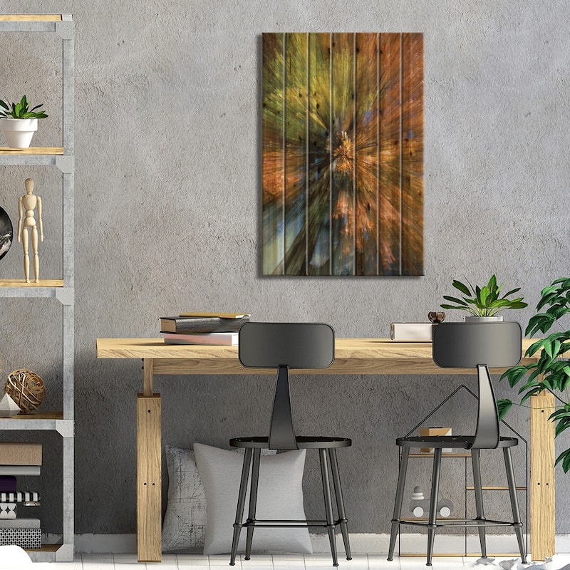 Autumn Foliage, Abstract Print On Wood by Konrad Wothe - Multi-Color