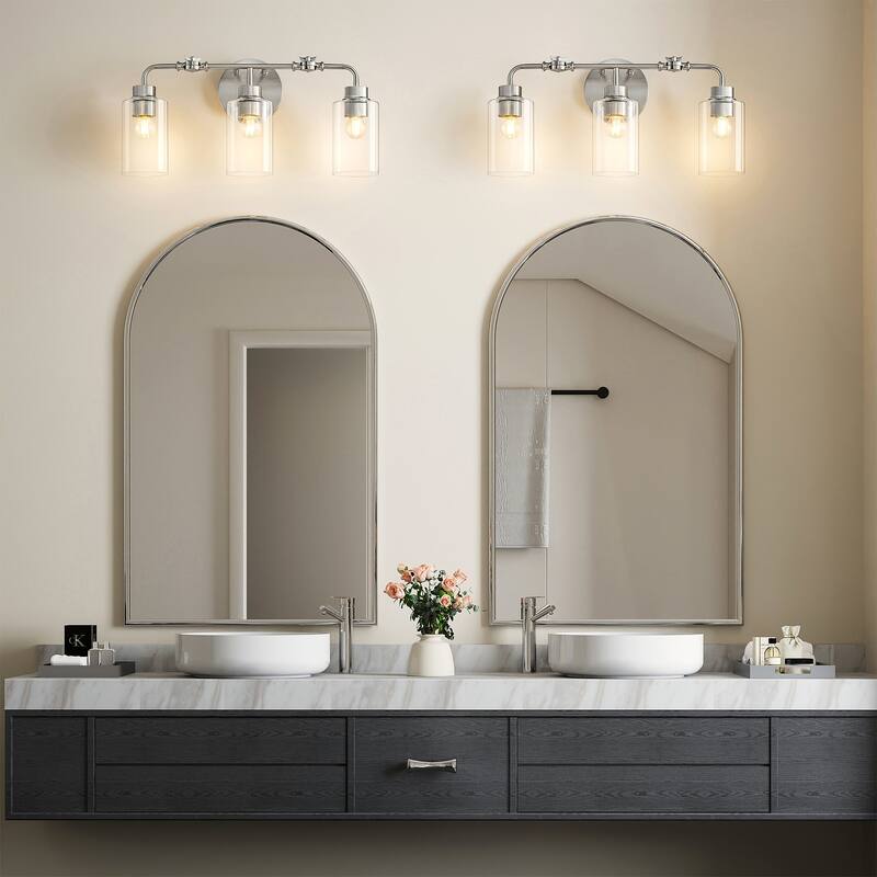 3-Light Vanity Light with Adjustable Pivot Joint - 21.5'' W × 6.1'' D × 9.8'' H
