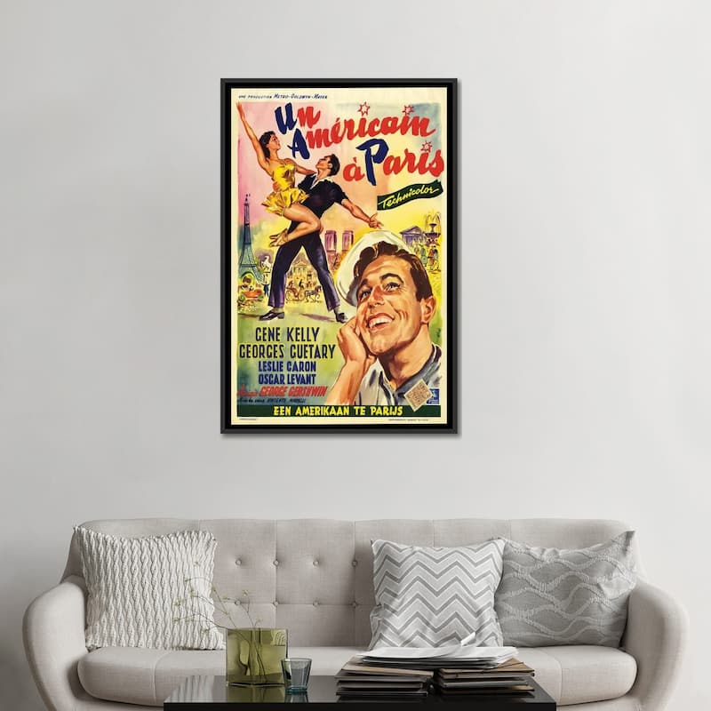 iCanvas "1951 An American In Paris Movie Poster" by The Advertising Archives Framed Canvas Print