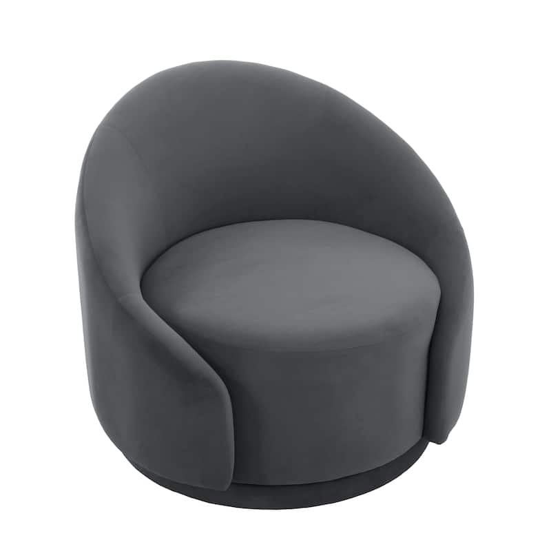 35" Wide 360-Degree Swivel Accent Barrel Chair