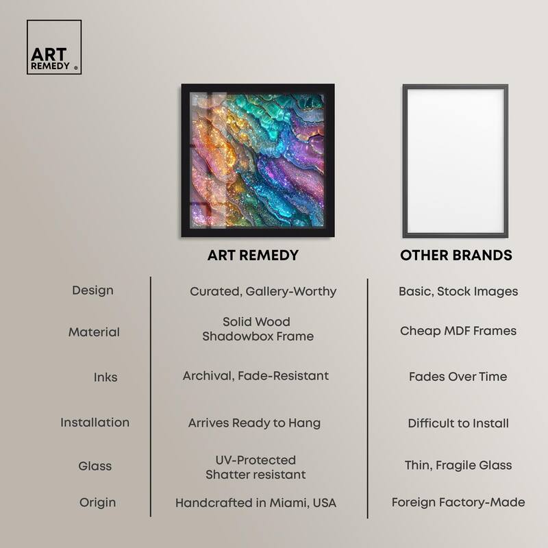 Glittering Spectrum I Shadowbox by Art Remedy