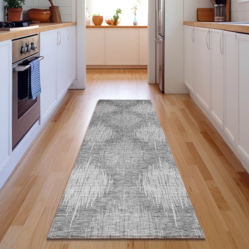 Premium Washable Super Soft Abstract Ombre Mayfield Rug - Gray - 2' 3" x 7' 6"