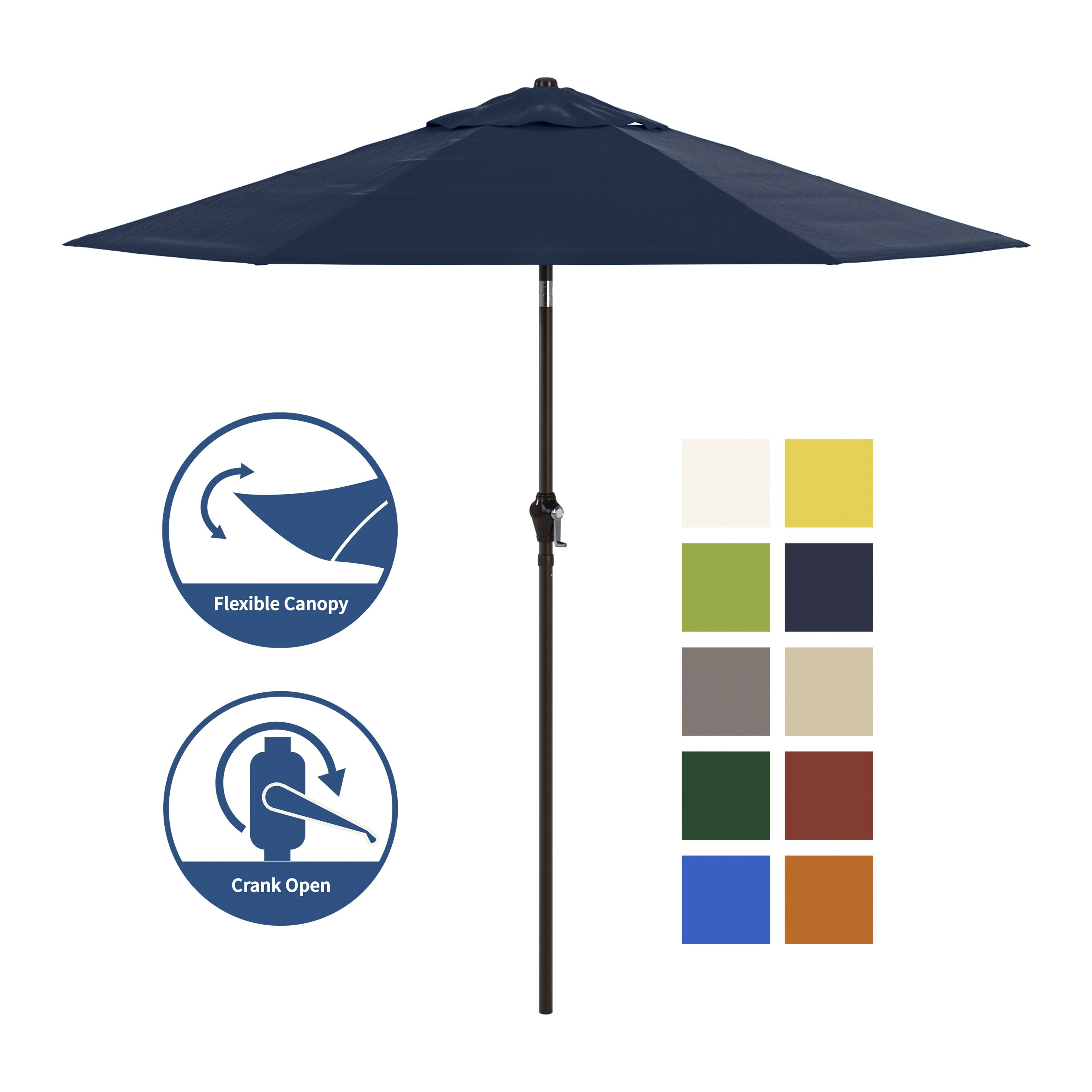 flexible patio umbrella PURPLE LEAF 8x8ft Eco-Friendly Tilting Umbrella, Ash Mocha Let your loved ones laze and linger in your front or backyard under the shade of this 10 ft Unbranded 10 ft. Aluminum Cantilever