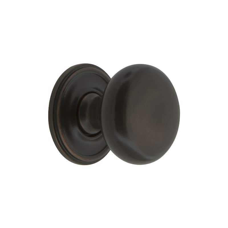 Grandeur FIFT-BRASS-KNOB-GEO Fifth Avenue 1-3/8” Solid Metal Luxury - Timeless Bronze