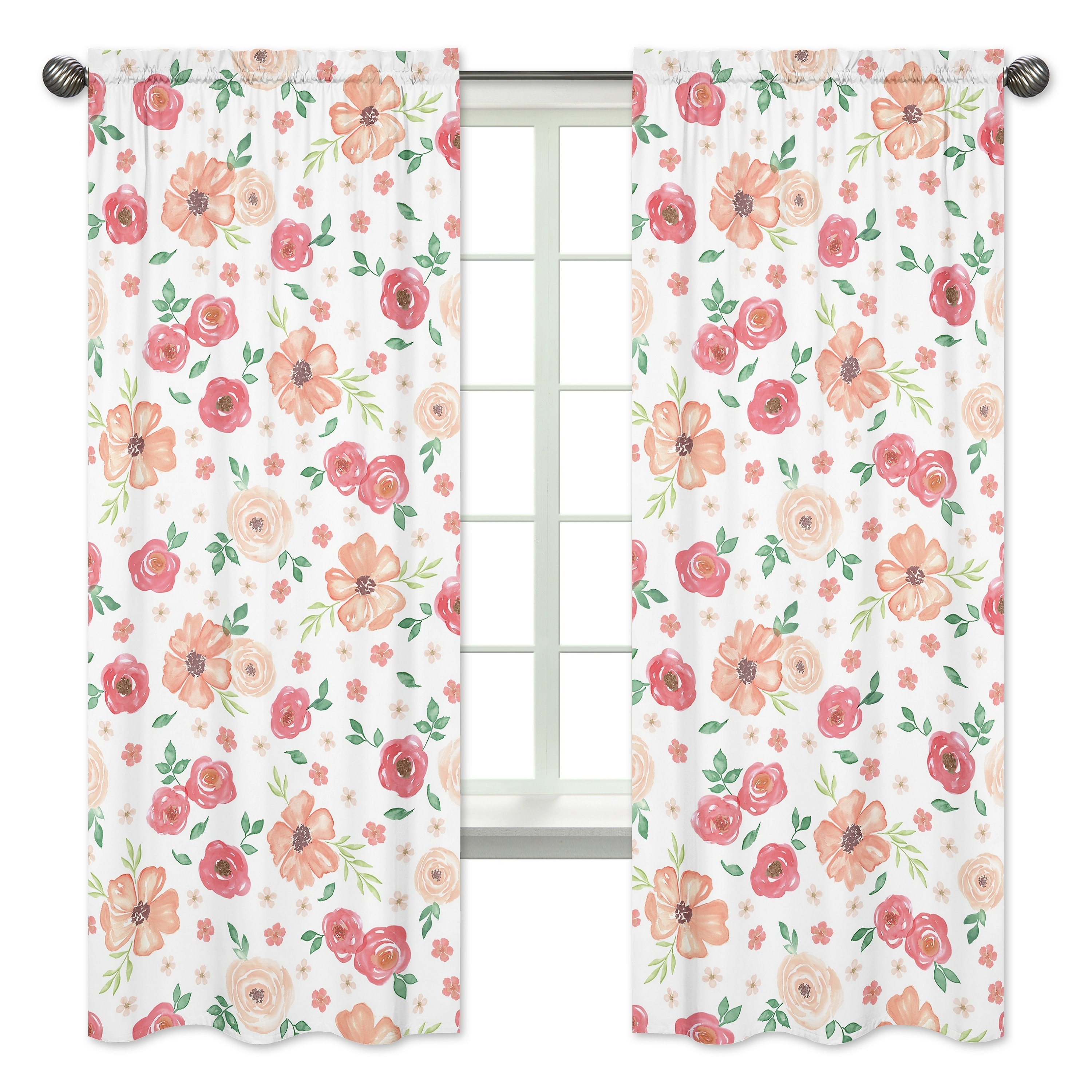 Sweet Jojo Designs Rose Lavender Collection Shower Curtain