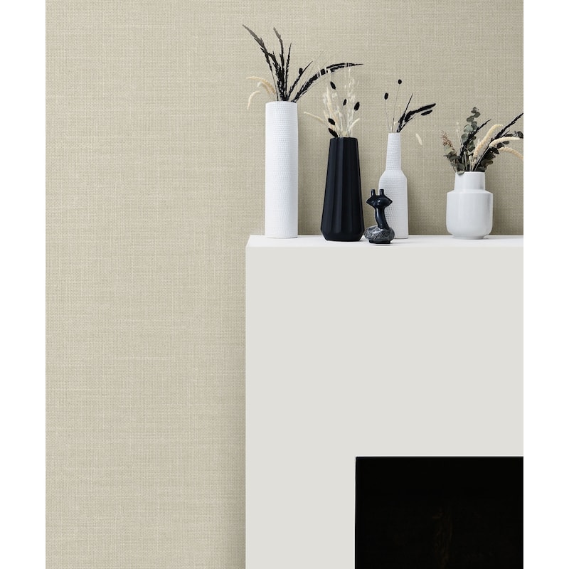 Seabrook Designs Hopsack Embossed Vinyl Unpasted Wallpaper