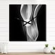 preview thumbnail 12 of 13, Designart 'Glittering Silver Pattern' Oversized Modern Wall CLock 16 in. Wide x 16 in. High