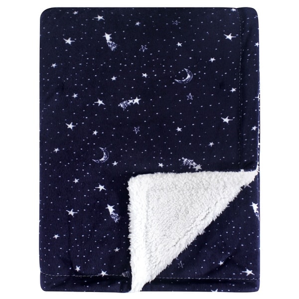 slide 1 of 1, Yoga Sprout Baby Mink and Faux Shearling Plush Blanket, Moon, One Size - Moon - One Size One Size - Moon