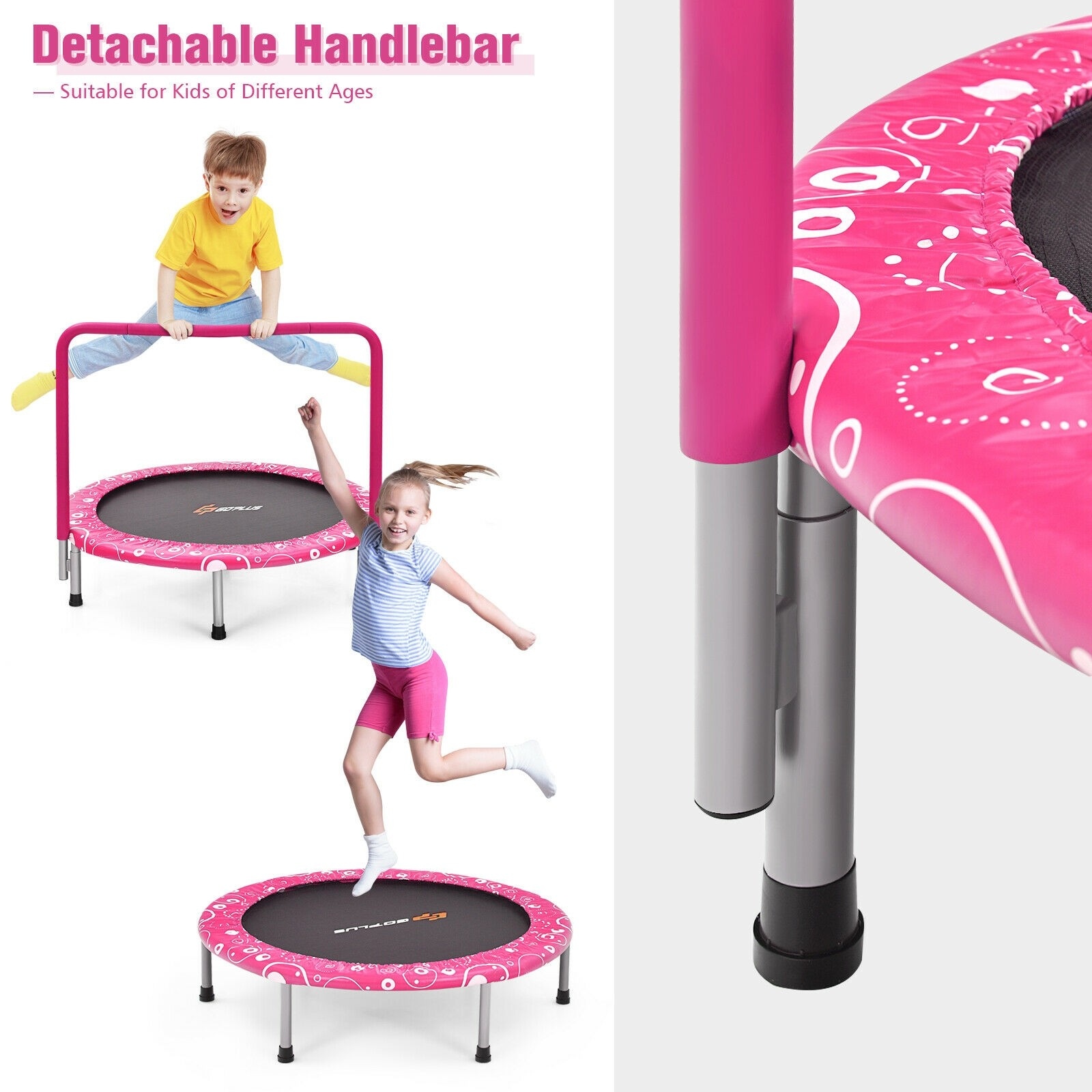 36 Kids Trampoline Mini Rebounder with Full Covered Handrail On Sale Bed Bath Beyond 34795052