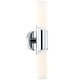 preview thumbnail 16 of 18, 2-Light 16-inch Modern/Contemporary ADA Brushed Nickel Bath Vanity Light Bar with White Opal Glass Chrome with Opal White Glass