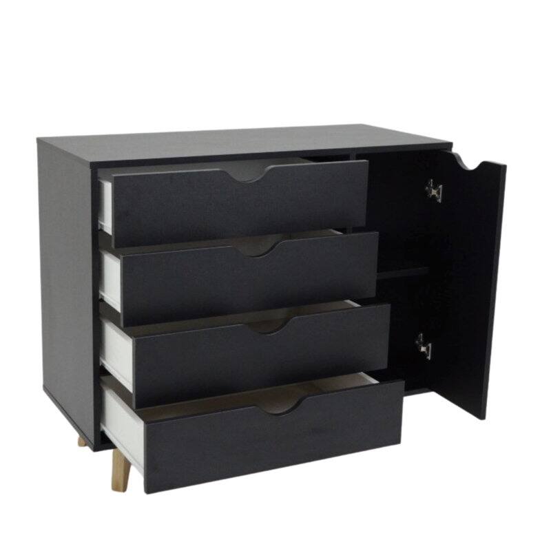Minimalist 4-Drawer 1-Door Dresser
