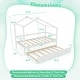 preview thumbnail 18 of 20, Kids Twin Size House Bed with Trundle and Roof