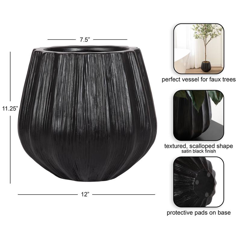 Kate and Laurel Claudel Scalloped Planter