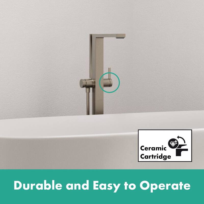 Hansgrohe 73445 Tecturis E Floor Mounted Tub Filler with Built-In