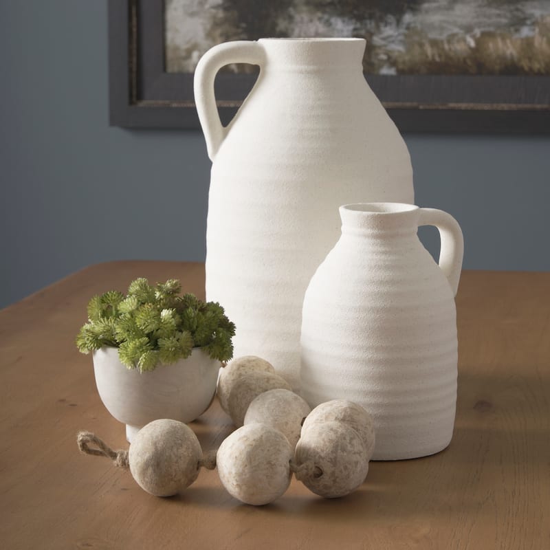 Varamala Beige / Dark Beige Paper Mache Sphere Garland