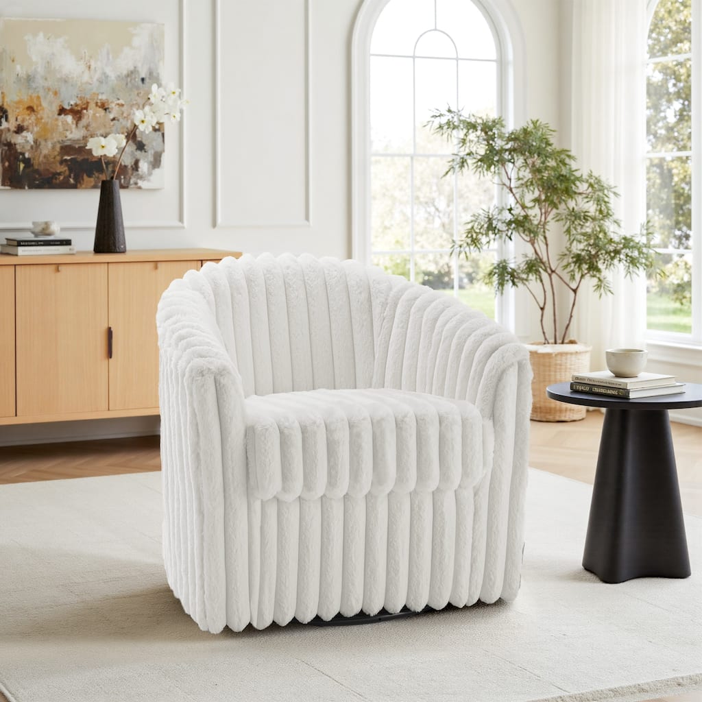 Single Sofa Armchair Swivel Barrel Chair