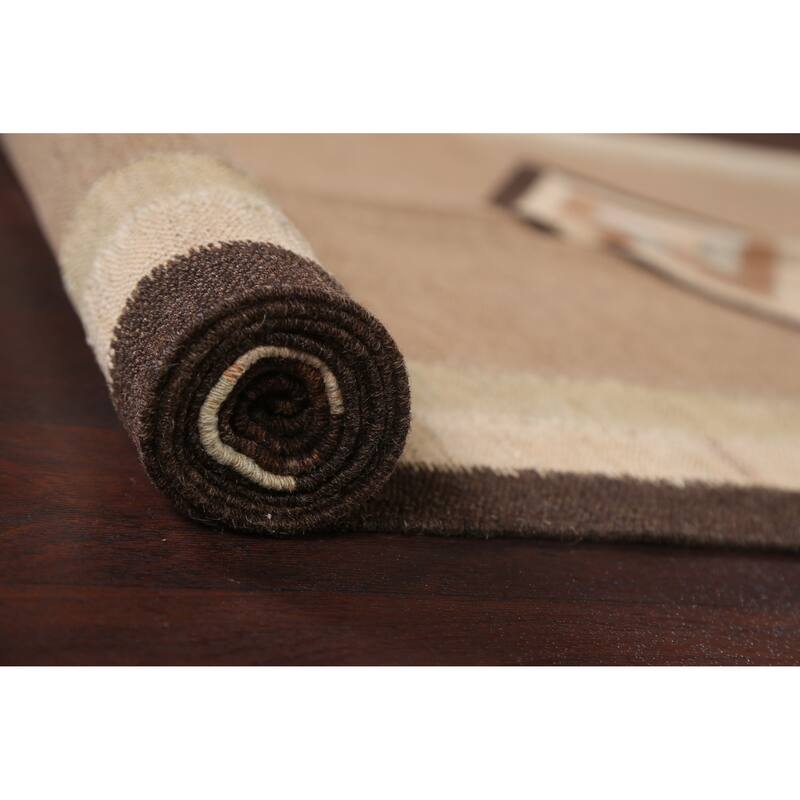 Natural Dye Kilim Oriental Wool Runner Rug Flat-weave Staircase Carpet - 3'2" x 12'9"