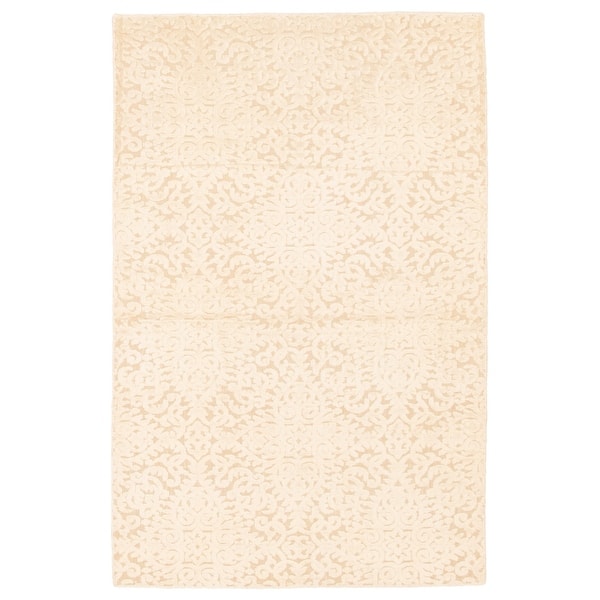 slide 2 of 9, ECARPETGALLERY Hand Loomed Galleria Cream Viscose Rug - 4'0 x 6'2 Cream - 4'0 x 6'2