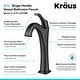 preview thumbnail 31 of 32, Kraus 3-in-1 Set White Round Ceramic Vessel Sink Arlo Faucet w/ Drain