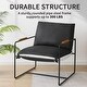 preview thumbnail 22 of 22, Accent Chair with Detachable Double-sided Cushion, Modern Upholstered Armchair with Metal Frame - 25.2'' H X 30.3'' W X 30.3'' D