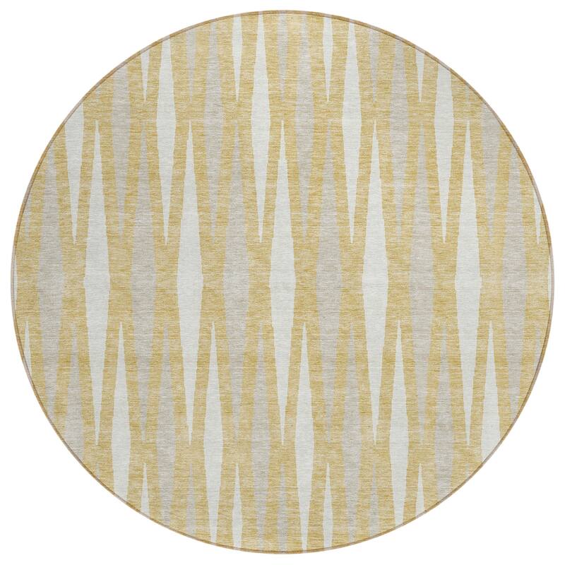 Machine Washable Indoor/ Outdoor Chantille Mosaic Contemporary Rug