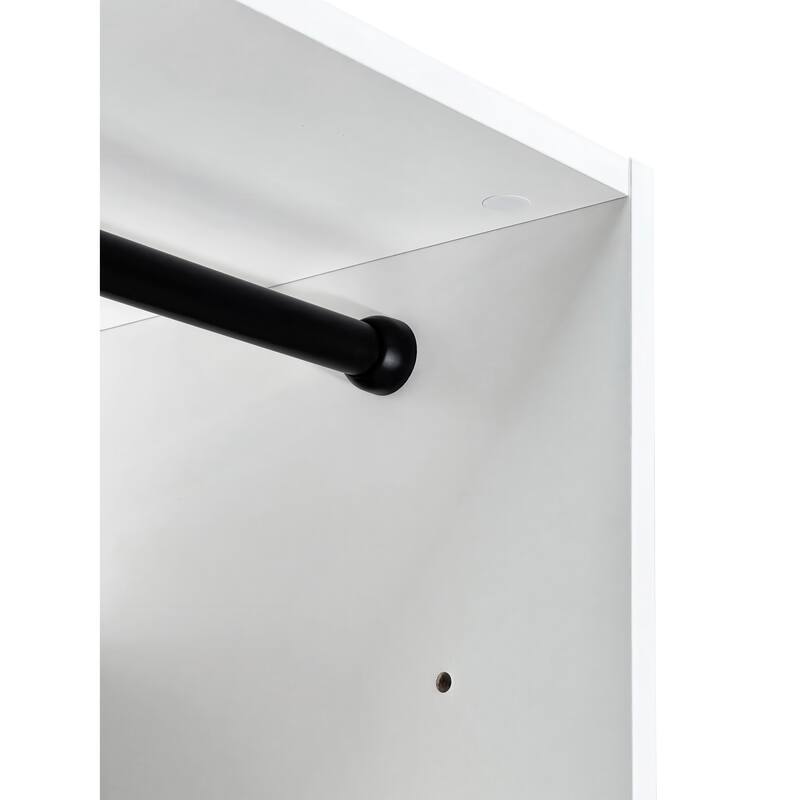 Prosper White Freestanding Walk in Wood Closet System - 94.2"W x 15.7"D x 83" H