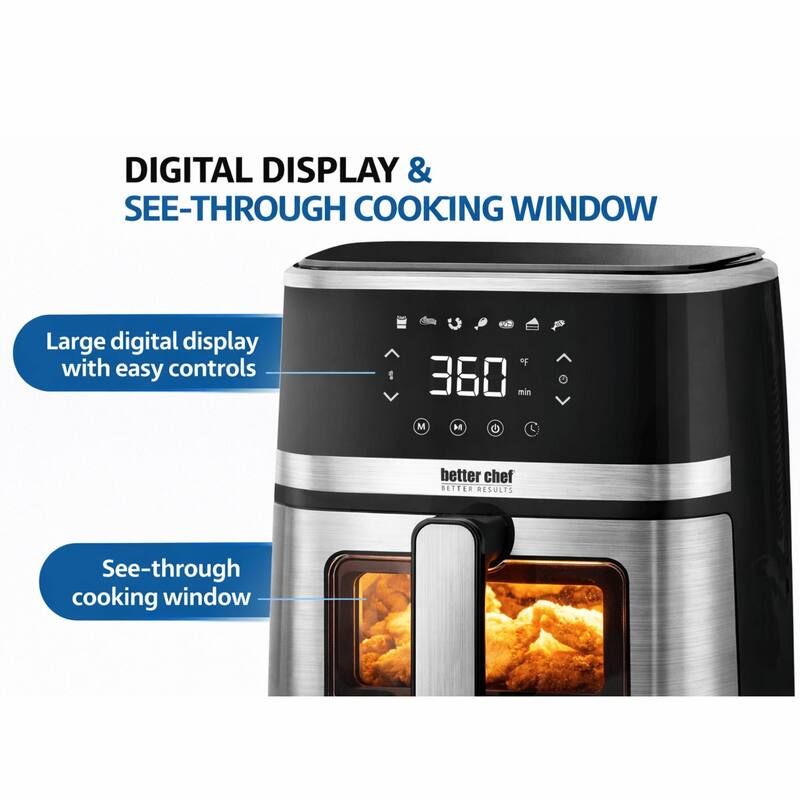 Better Chef Stainless Steel 5L Digital Display Air Fryer