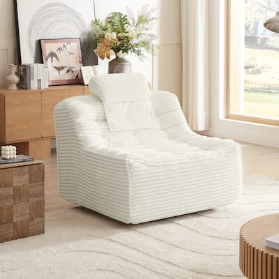 360 Oversize swivel Glider Chair with switchable head pillow and waist pillow , comfortable compression swivel chair