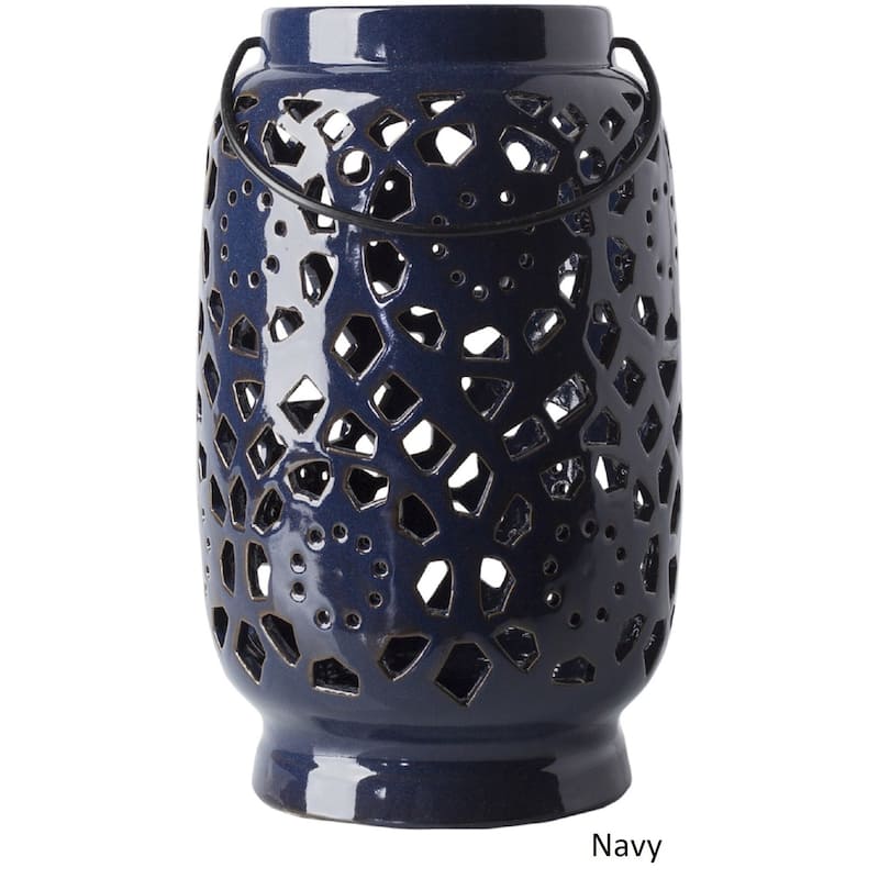 Livabliss Pamela Ceramic Large Size Decorative Lantern