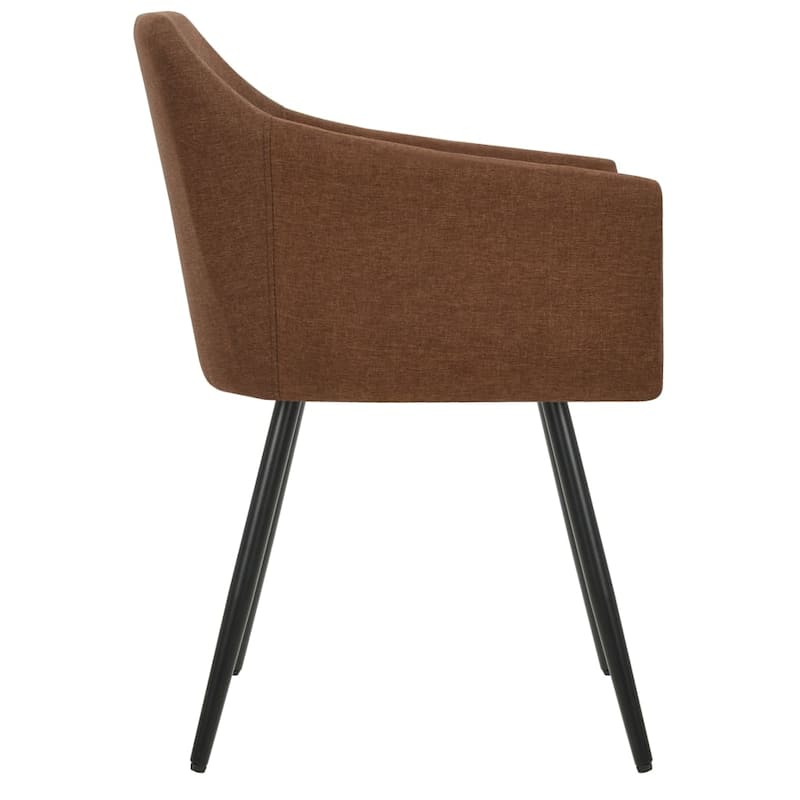 vidaXL Dining Chairs Upholstered Chair with Metal Legs for Living Room Fabric - 21.3" x 24.4" x 31.5"